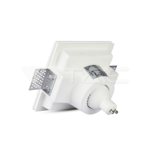 GU10 Soporte Cuadrado Yeso Blanco 121 x 121 mm - 4