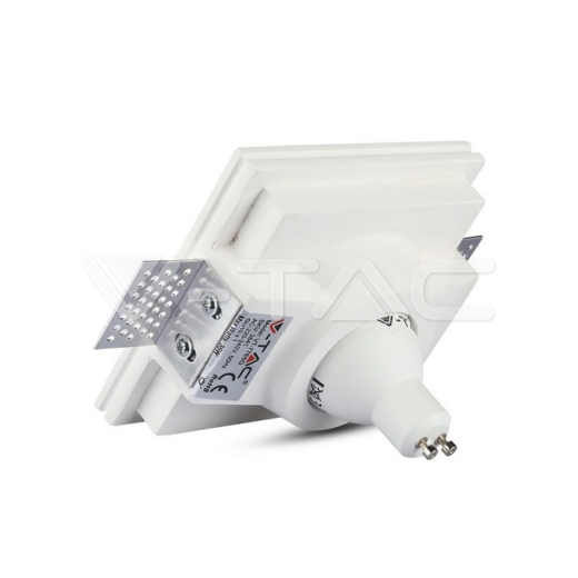 GU10 Fitting Square Gypsum White - 3