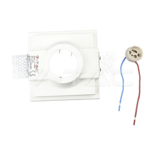 GU10 Fitting Square Gypsum White - 4