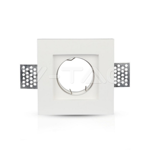 GU10 Fitting Square Gypsum White 100 x 100 mm - 2