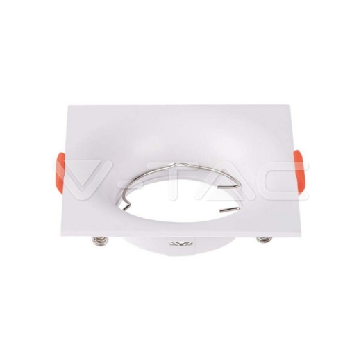 GU10 Fitting Square White - 1