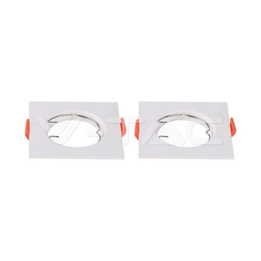 Aro GU10 cuadrado blanco - 2