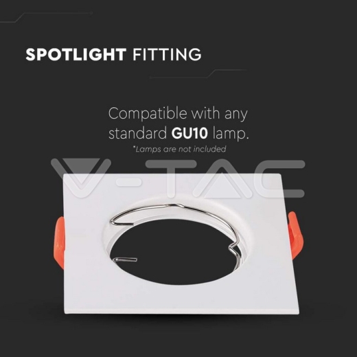 Aro GU10 cuadrado blanco - 3