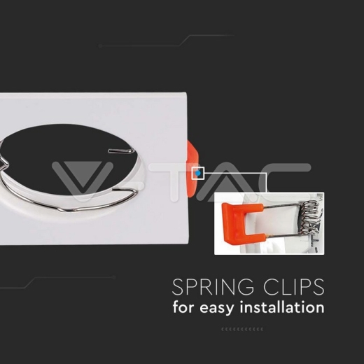 Aro GU10 cuadrado blanco - 4