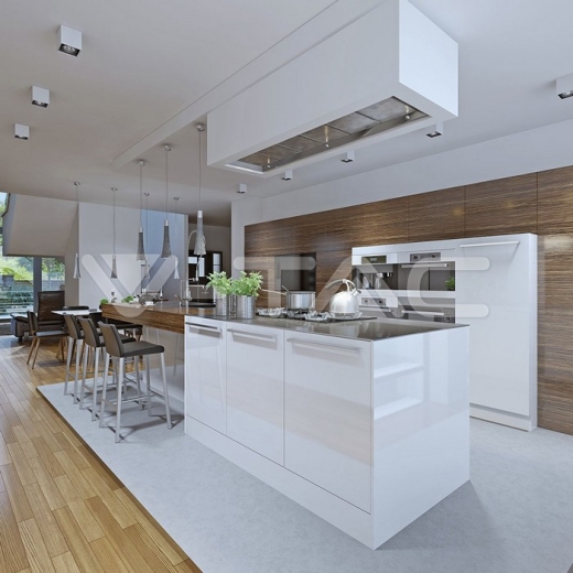 GU10 Fitting Square White & Chrome - 10