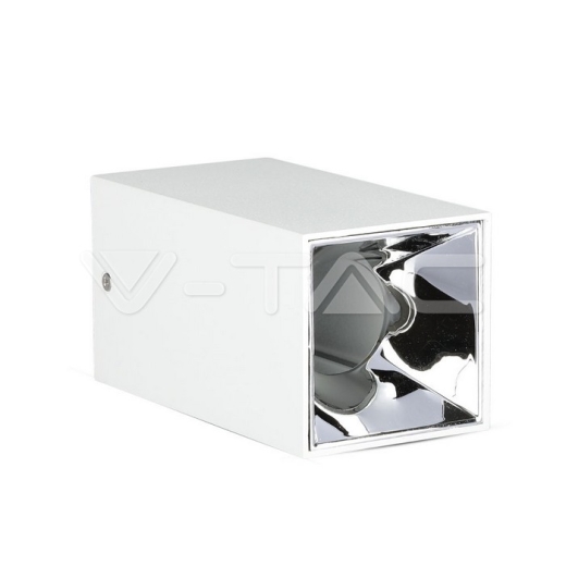 GU10 Fitting Square White & Chrome - 3