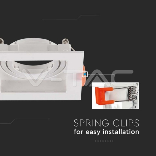 Aro GU10 cuadrado blanco - 3