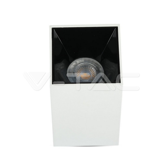 GU10 Fitting Square White & Black - 2