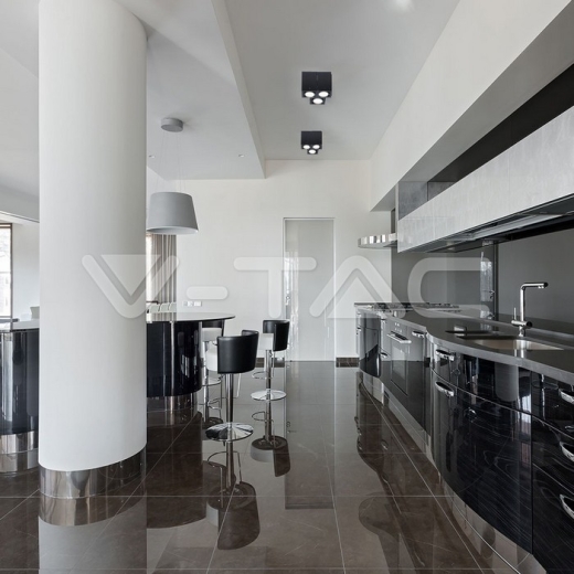 GU10 Fitting Surface Square Black - 11