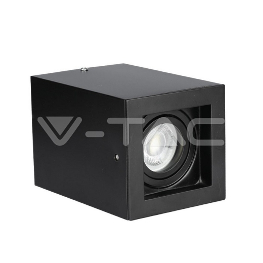 GU10 Fitting Surface Square Black - 5