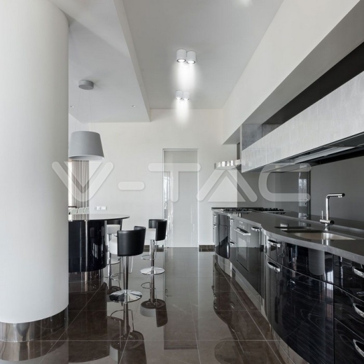 GU10 Soporte Redondo Blanco - 7