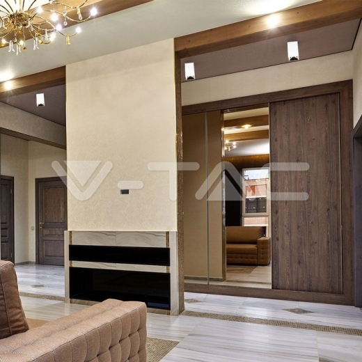 GU10 Fitting Square White & Gold - 8