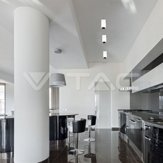 GU10 Fitting Square White & Gold - 9