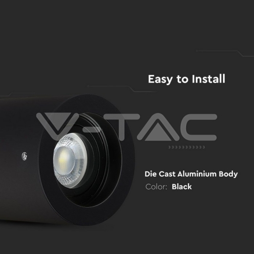 GU10 Fitting Surface Round Black - 5