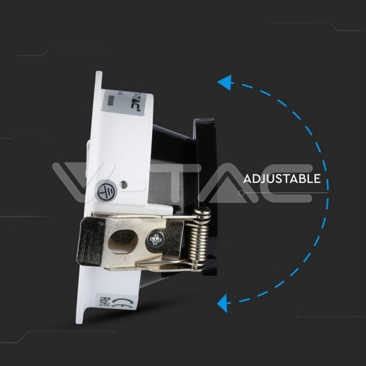 GU10 Fitting redondo blanco+negro - 7