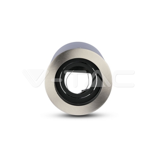 GU10 Fitting Surface Round Satin Nickle - 2