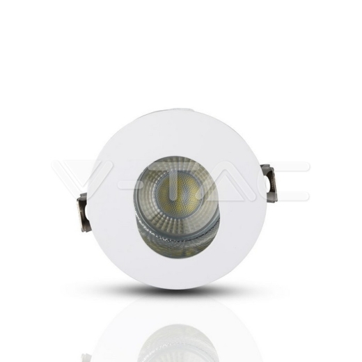 GU10 Fitting redondo blanco+cromo - 2