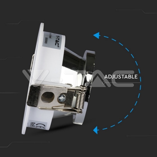 GU10 Fitting redondo blanco+cromo - 7