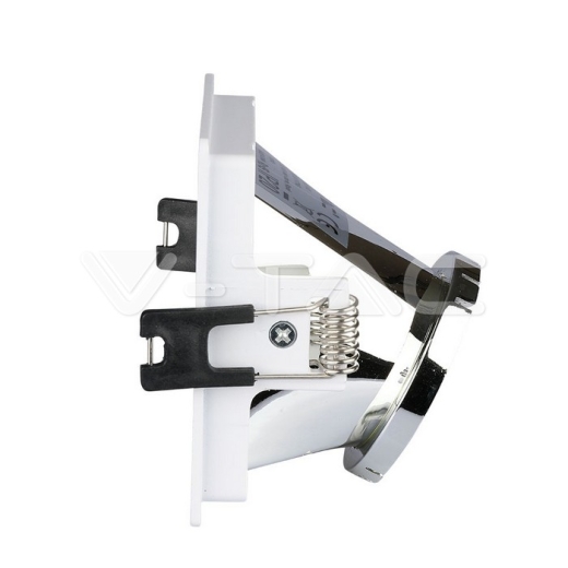 GU10 Fitting White+Chorme Square - 3