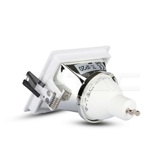 GU10 Fitting White+Chorme Square - 4