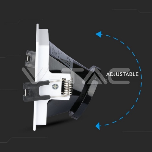 GU10 Fitting blanco+negro cuadrado - 6