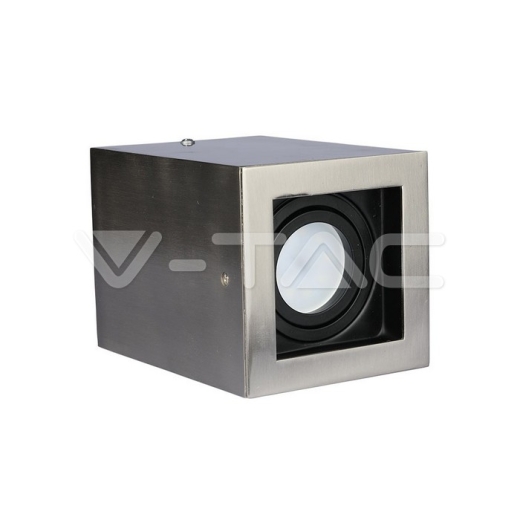 GU10 Soporte Cuadrado Níquel satinado - 2