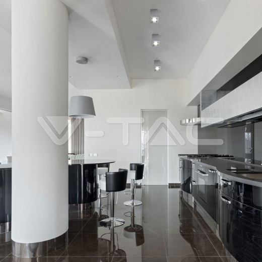 GU10 Soporte Cuadrado Níquel satinado - 7