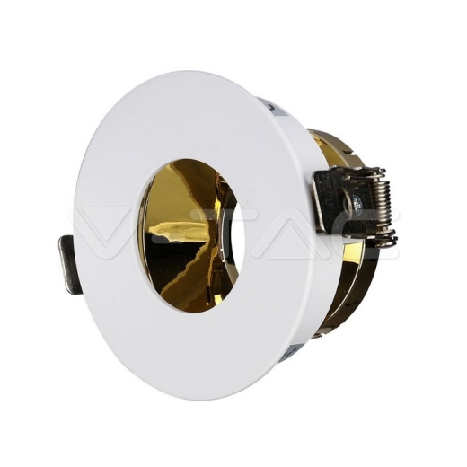 Aro GU10 blanco+oro redondo - 1