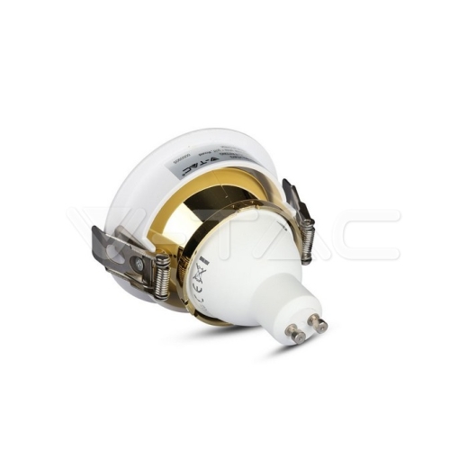 Aro GU10 blanco+oro redondo - 4