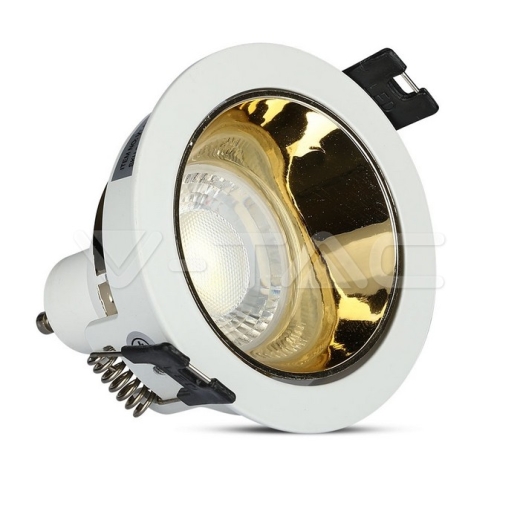 Aro GU10 blanco+oro redondo - 5