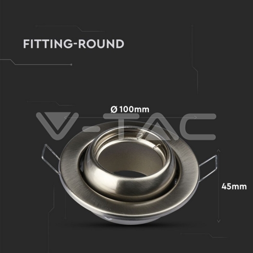 GU10 Housing Changing Angle Round Satin Nickel - 8