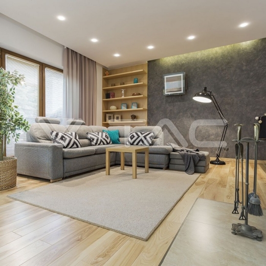 GU10 Fitting White+Rose Gold Round - 8