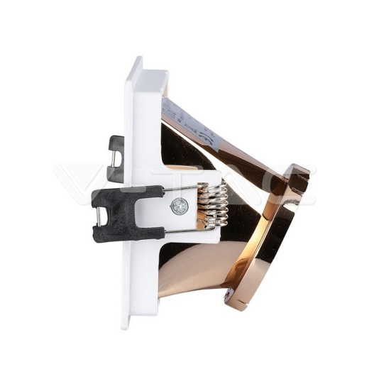 GU10 Fitting White+Rose Gold Square - 3