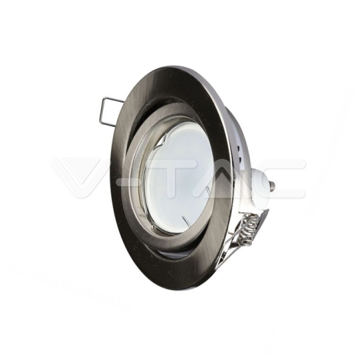 GU10 Housing Round Changing Angle Satin Nickel - 4