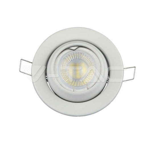 GU10 Soporte Regulable Redondo Blanco - 2