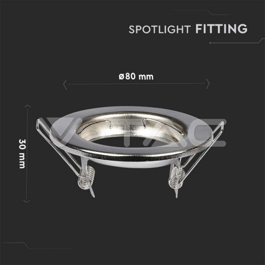 GU10 Soporte Redondo Níquel satinado - 7