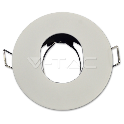 GU10 Soporte Mate Redondo Blanco - 1