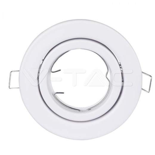 GU10 Housing Round Changing Angle White - 2
