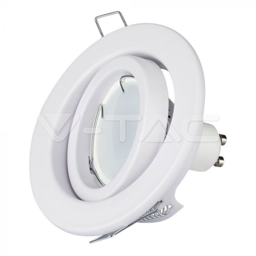 GU10 Housing Round Changing Angle White - 4