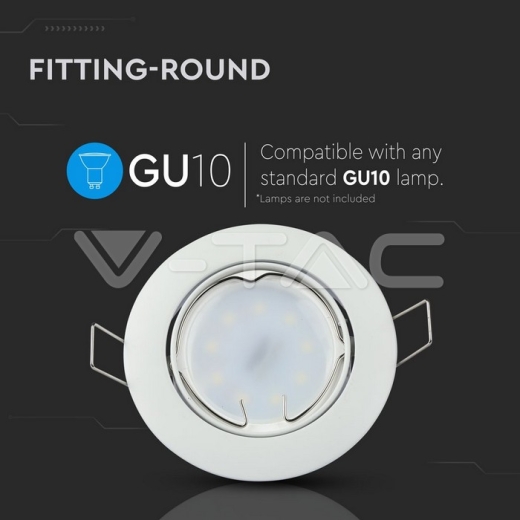 GU10 Housing Round White - 6