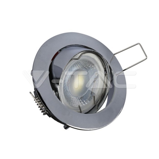 GU10 Housing Round Chrome - 3