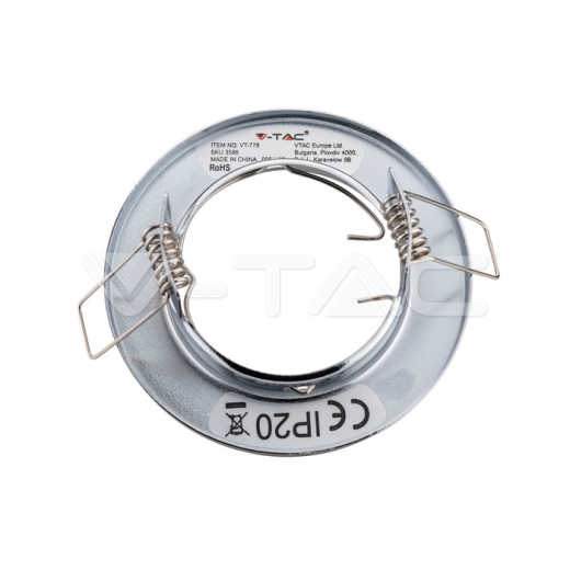 GU10 Housing Round Chrome - 3