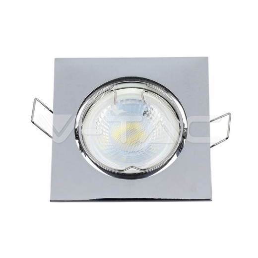 GU10 Housing Square Chrome - 2