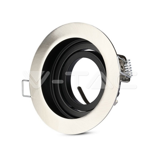 GU10 Housing Round Satin Nickel - 1