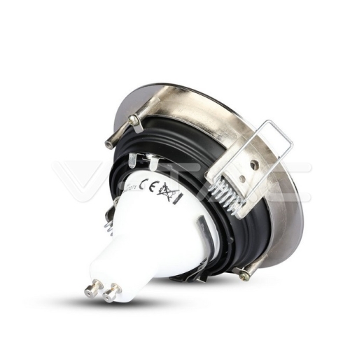 GU10 Housing Round Satin Nickel - 5