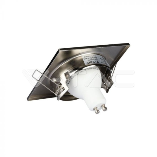 GU10 Soporte Cuadrado Níquel satinado - 3