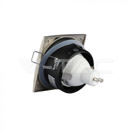 GU10 Housing Square Satin Nickel - 4