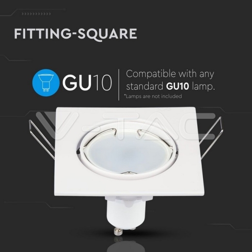 GU10 Housing Square White - 5