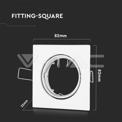 GU10 Housing Square White - 7