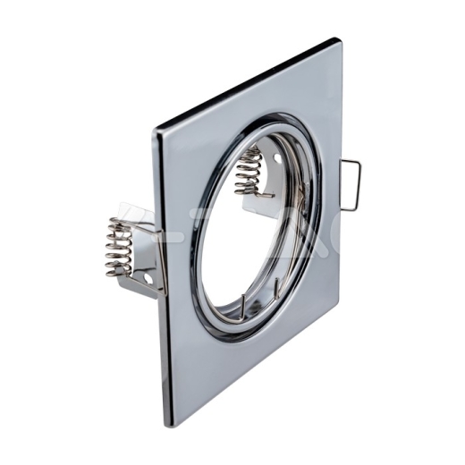 GU10 Spotlight Fitting Square Chome 2pcs/box - 1